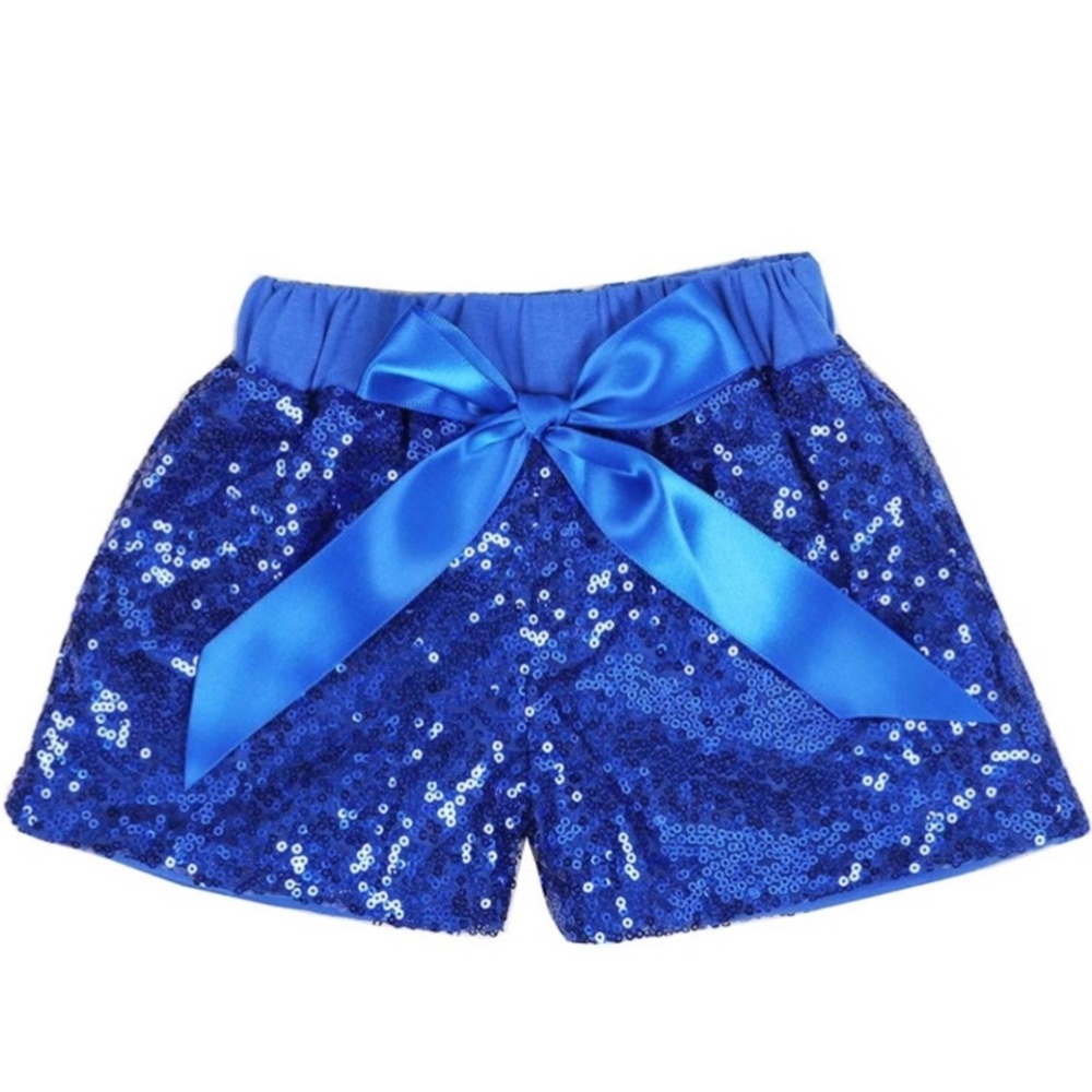 Blue Sequin girls Shorts